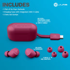 JLab Go Air Pop+ Earbuds, Dual Connect, EQ3 Sound, Black