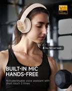 Picun B8 Wireless Bluetooth Headphones, 120H Playtime, 3EQ Modes, Black