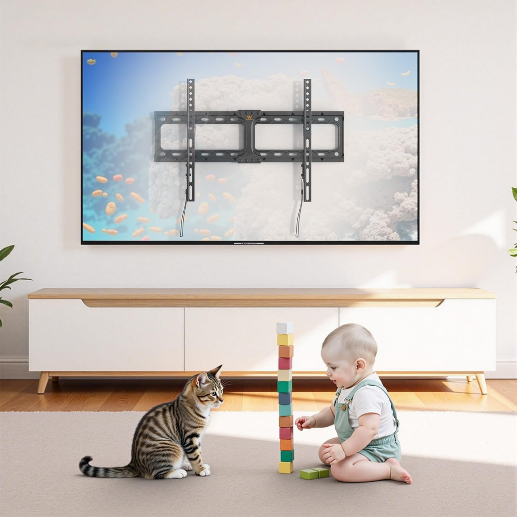 IWORBOARD 24 32 40 42 inch Fixed TV Monitor Wall Mount for 14-42 inch LED LCD Screen,Low Profile Small RV TV Mount, Easy Slim Flat Wall Bracket, Max VESA 200x200mm, 66lbs, Single Stud