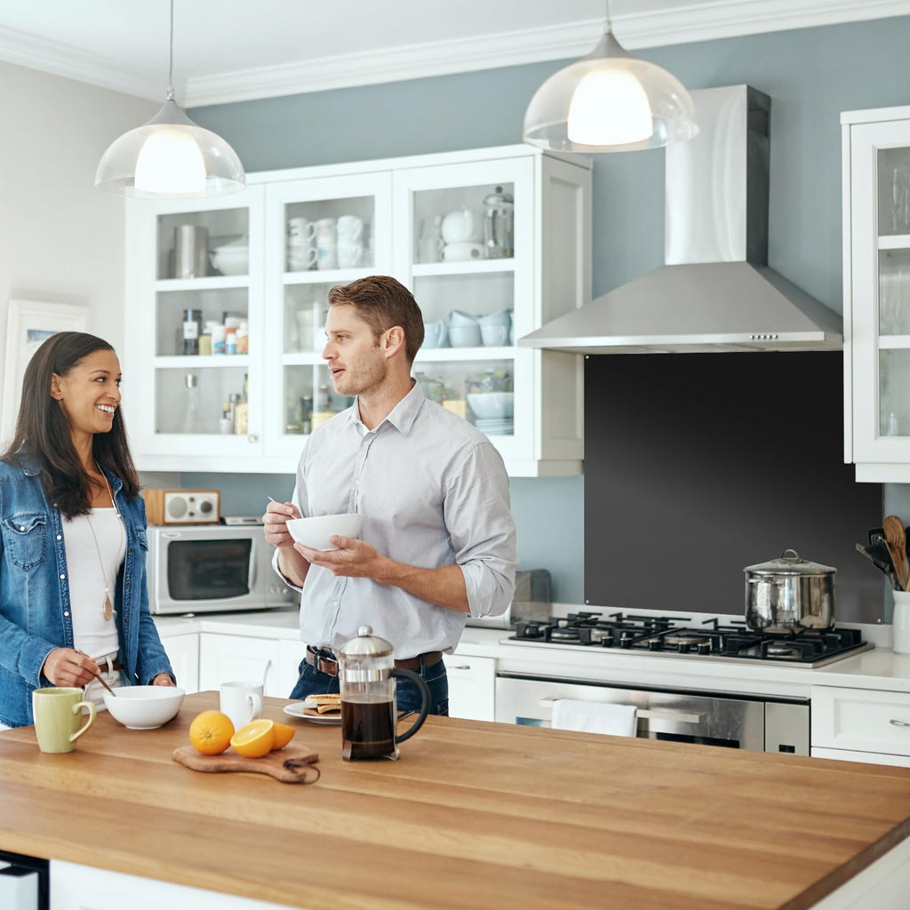 12"x29.5" Stainless Steel Backsplash - Ultra Flat & Easy to Clean, Protect Wall from Splash & Stain - Kitchen Stove Backsplash Panel for Oven & Range Hood with Pre-Drilled Holes