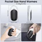 2-Pack Hand Warmer Rechargeable 6000mAh OUTJUT Portable Pocket Warmer Adjustable Heating Modes，USB Electric Split Rechargeable Hand Warmer Suitable for Outdoor Sports, Camping, for Reno Patients