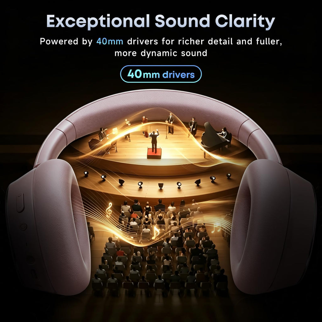Hybrid Active Noise Cancelling Bluetooth Headphones Wireless Headphones