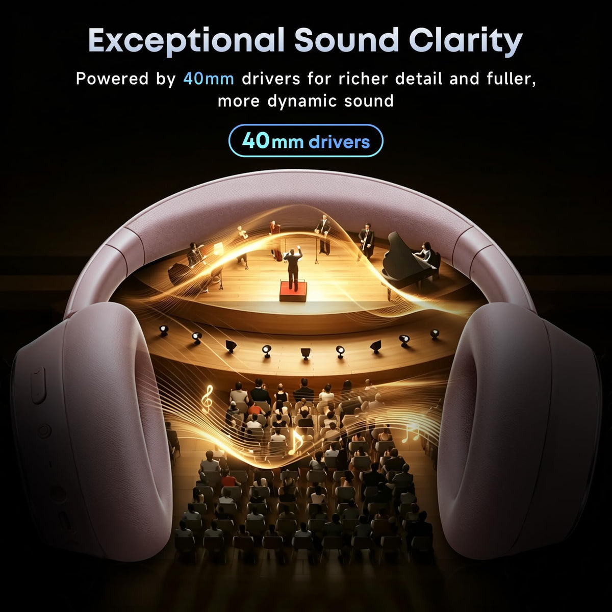 Hybrid Active Noise Cancelling Bluetooth Headphones Wireless Headphones