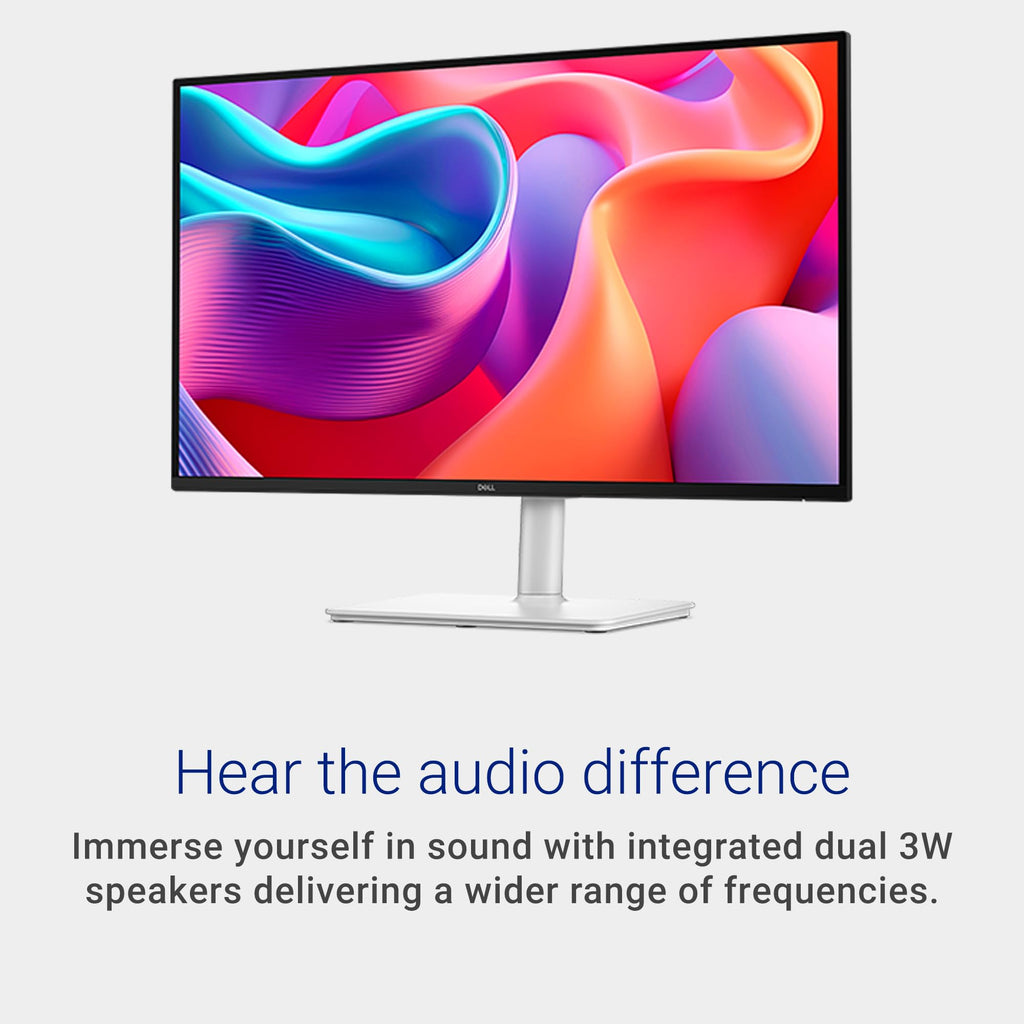 Dell 27 Plus QHD Monitor - S2725DSM - 27-inch QHD (2560x1440) 144Hz 1ms Display, 2 x 3W Speakers, HDMI/DisplayPort 1.4 Connectivity, Height/Tilt/Pivot/Swivel Adjustability, AMD FreeSync - Ash White