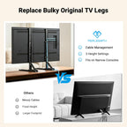 PERLESMITH Universal TV Stand Legs for 20–75 Inch TVs up to 110 lbs