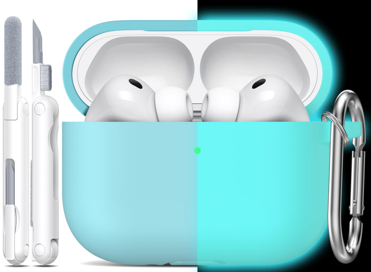 R-fun for AirPods Pro 3 Case Soft Silicone Protective Cover, Black