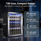 Beverage Refrigerator, 2.47 Cu.Ft Mini Fridge Beverage Cooler