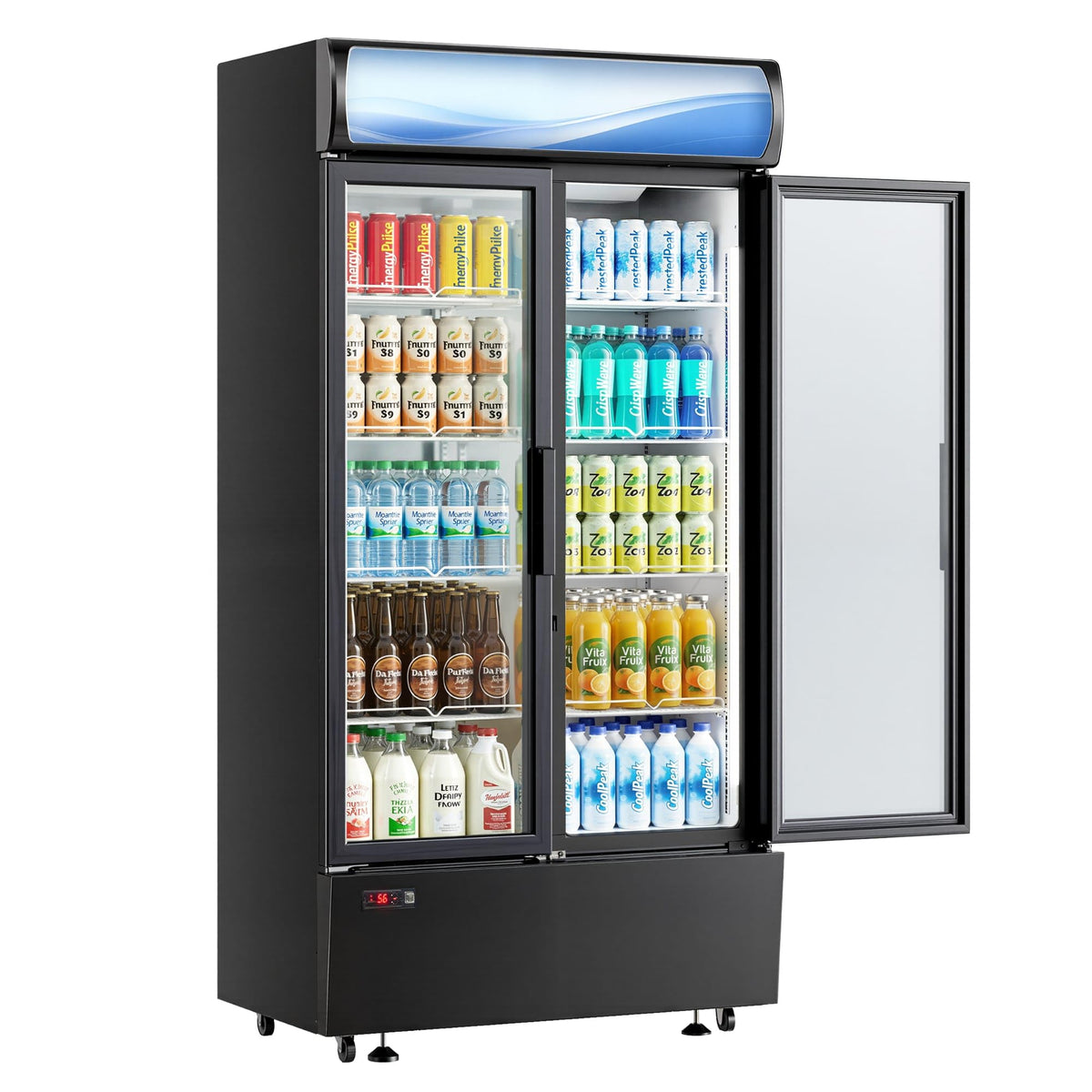 6 Cu.Ft Commercial Beverage Fridge with Glass Door