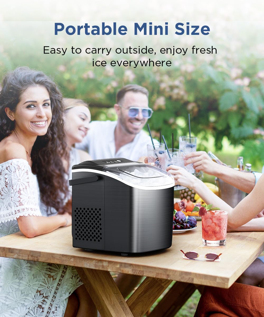 COWSAR Nugget Countertop Ice Maker, Automatic Ice Dispenser, 33 lbs/Day Chewable Pellet Ice Machine with Self-Cleaning & Measured Dispensing, Portable Ice Maker for Home, Kitchen, Office