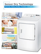 BLACK+DECKER 2.65 Cu. Ft. Portable Dryer, 8.8 lb. Capacity, BCED26, White