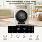 Auertech 3.6 CU. FT Clothes Dryer, Large Capacity Laundry Dryer with 12 Drying Modes & Stainless Steel Tub, Dryer Machine, Electric Dryer with LED Control for Busy Family Home, White