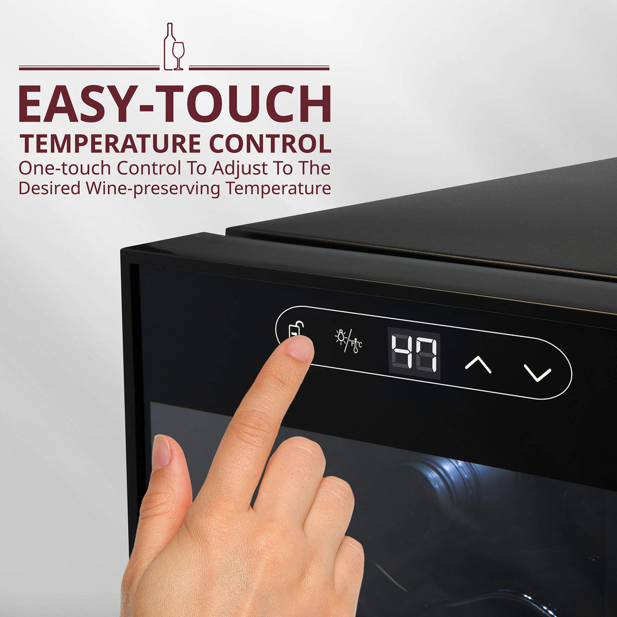 SCHMÉCKÉ 12 Bottle Compressor Wine Cooler Refrigerator w/Lock - Large Freestanding Wine Cellar For Red, White, Champagne or Sparkling Wine - 41f-64f Digital Temperature Control Fridge Stainless Steel