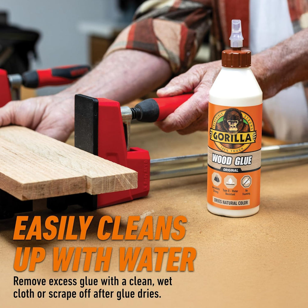 Gorilla 5044361 Wood Glue 1L (4 Pack)