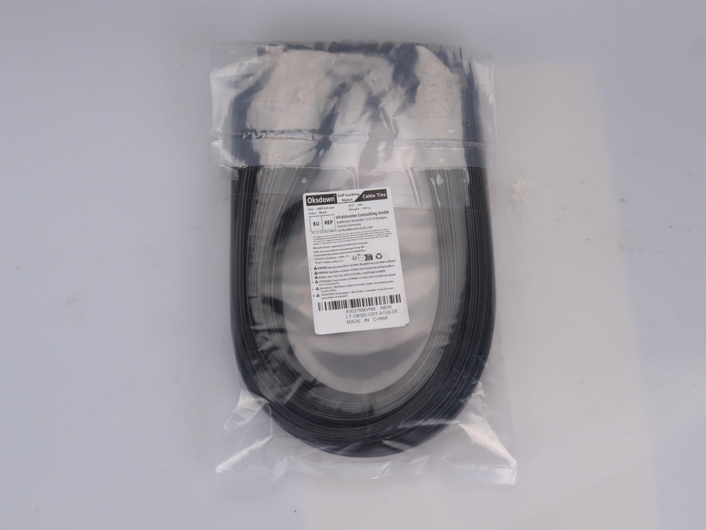 100 Pack Black Plastic Cable Ties 300mm×3.6mm Heavy Duty Strong Nylon Premium Self Locking 12 inch/30 cm Long Zip Tie Wraps