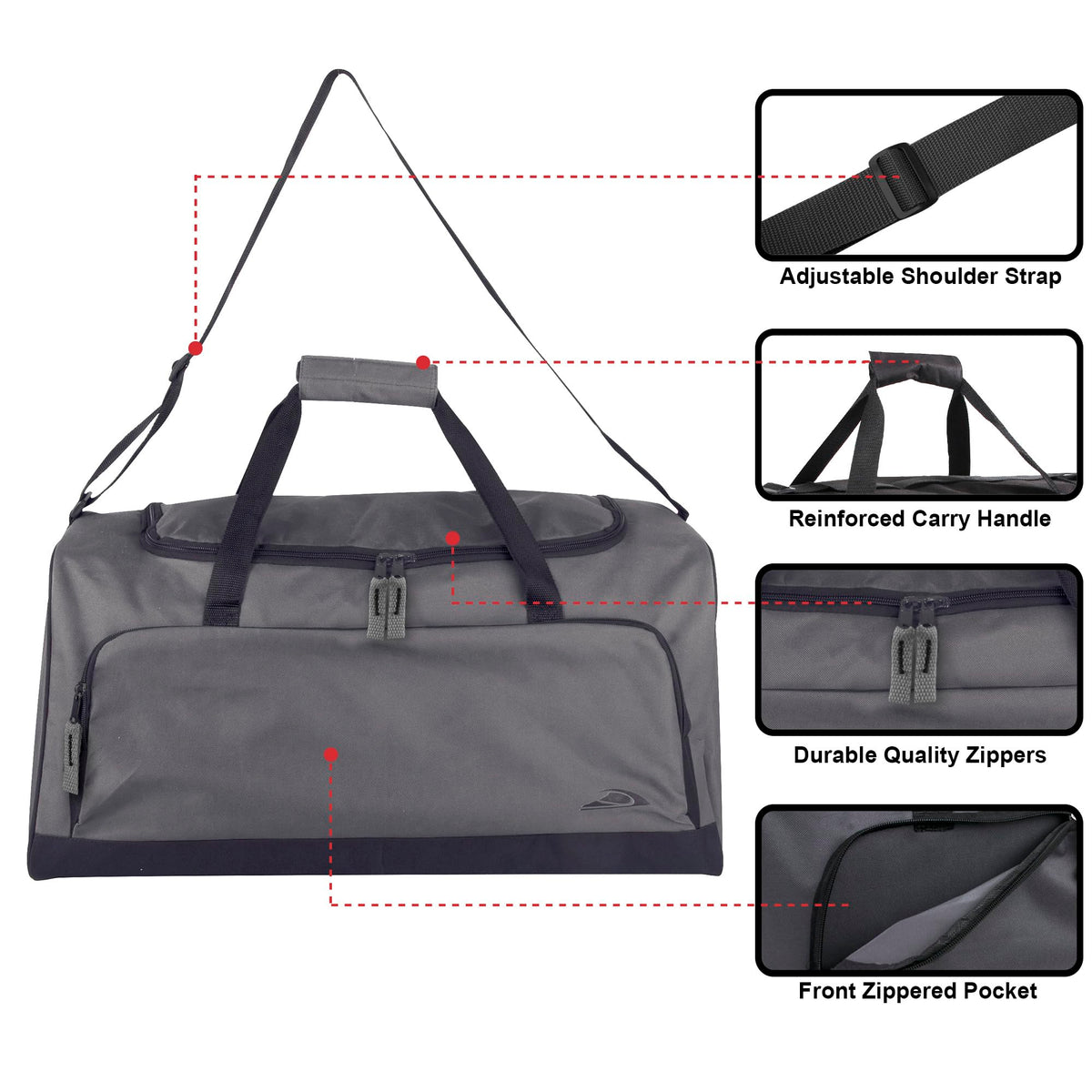 Trail maker 55 Liter, 24 Inch Lightweight Canvas Duffle Bags for Men & Women For Traveling, the Gym, and as Sports Equipment Bag/Organizer