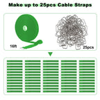 YMCRLUX 1"x64ft Hook and Loop Straps with 70 Metal Buckles, Adjustable Fastening Cable Straps, Cut-to-Length Cinch Strap, Reusable Nylon Securing Cord Ties for Organizer or Storage, 1 inch Wide, Black