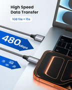 RAVIAD USB C Charger Cable [4Pack 0.5M+1M+2M+3M] USB to USB C Cable 3A Fast