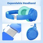 Botesty Sound Headphones Wired with Mic for School, 3.5mm Plug in, Purple