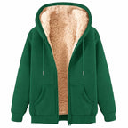 Teddy Fleece Mens Hoodies Sherpa Lined Fuzzy Jacket with Pockets Full Zip Hooded Adjustable Sweatshirts Winter Warm Jumper Coat Outwear Thermal Outfits Clothing