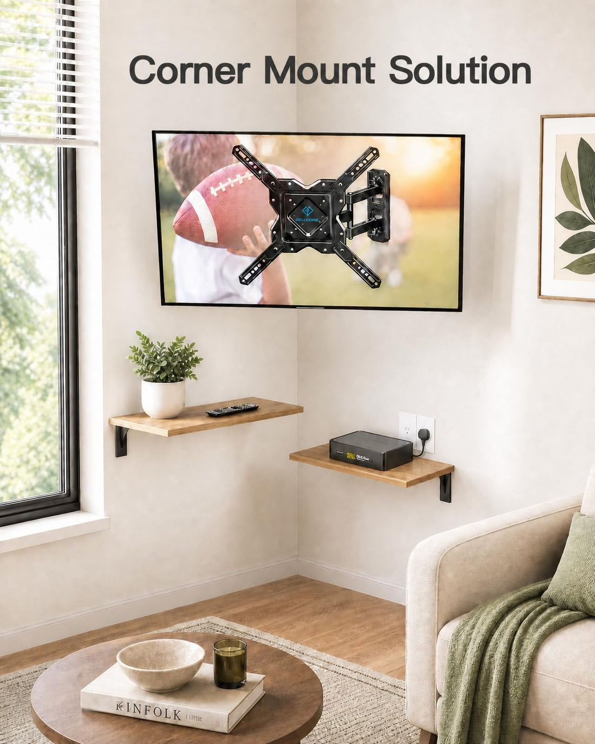 PERLESMITH Tilting TV Wall Mount for 23–60 inch TVs up to 115 lbs