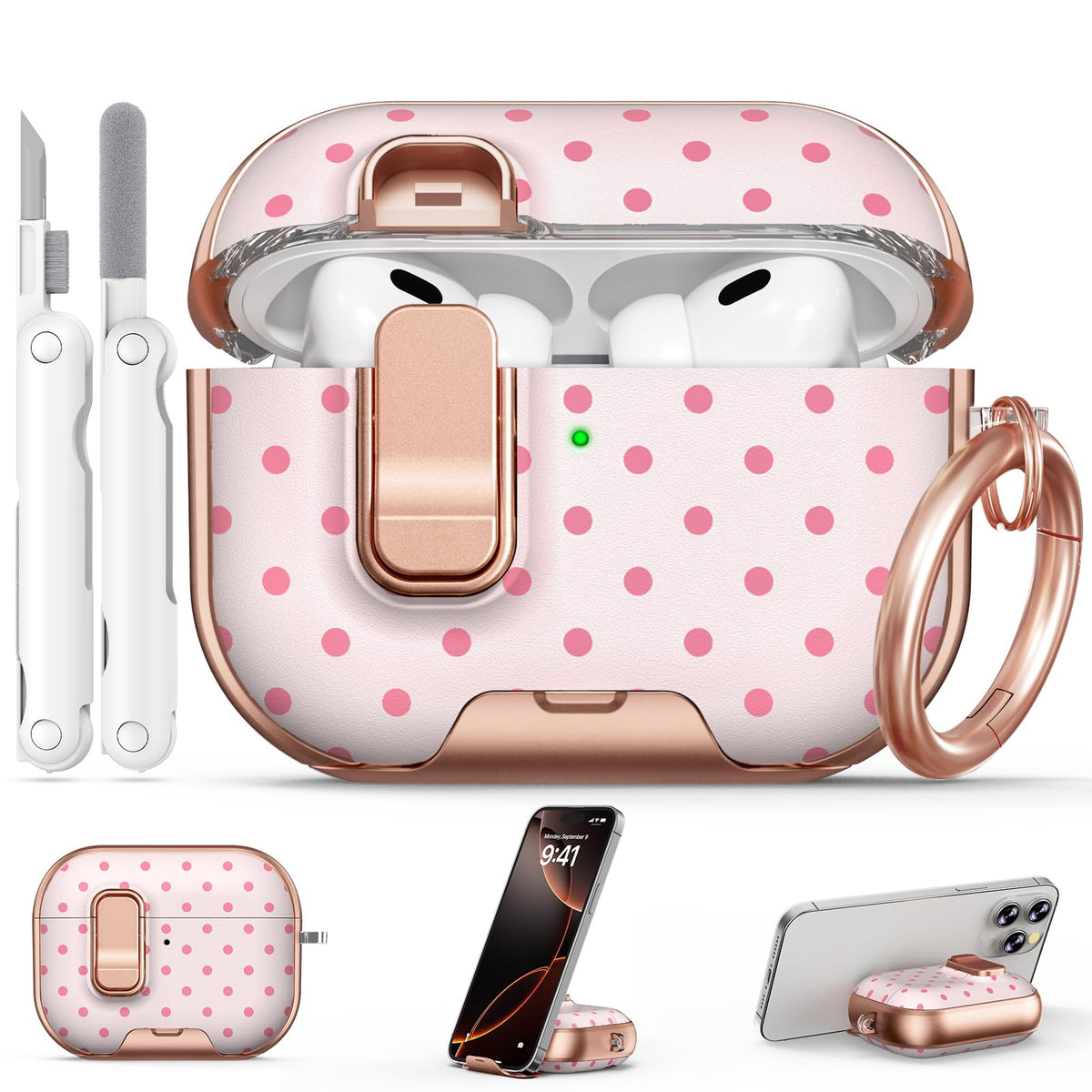 for AirPods Pro 2nd/1st Case (2023-2019)-Purple Bell Flower