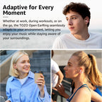 TOZO OpenEarRing Open Ear Earbuds 40H Bluetooth 5.4 Lightweight Comfort
