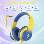 Candy Bila Wired Kids Headphones for School, Over-Ear for Boys Girls