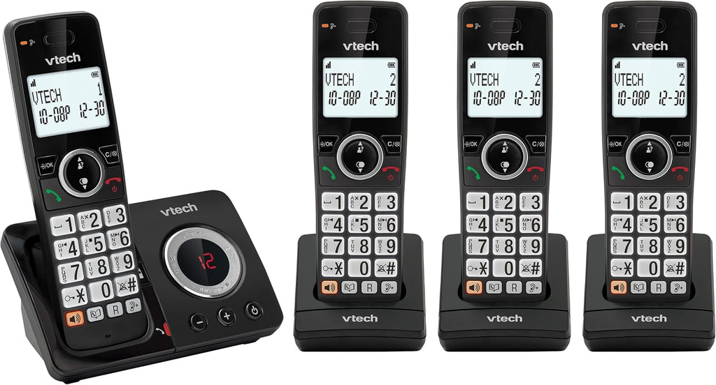 VTech EA5053 DECT Cordless Phone with Answering Machine,Nuisance Call Blocker, Volume Booster, Easy-to-Read Backlit Display, 18 Hours Talk-time, Handsfree Speakerphone, 4-Handset