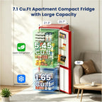 Apartment 7.1 Cu.Ft Refrigerator with Bottom Freezer Red