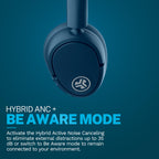 JLab JBuds Lux ANC Wireless Over-Ear Headphones, Mauve