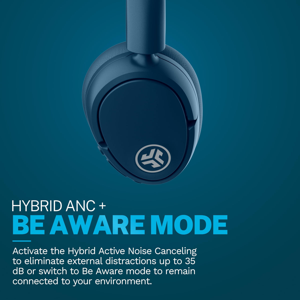 JLab JBuds Lux ANC Wireless Over-Ear Headphones, Mauve