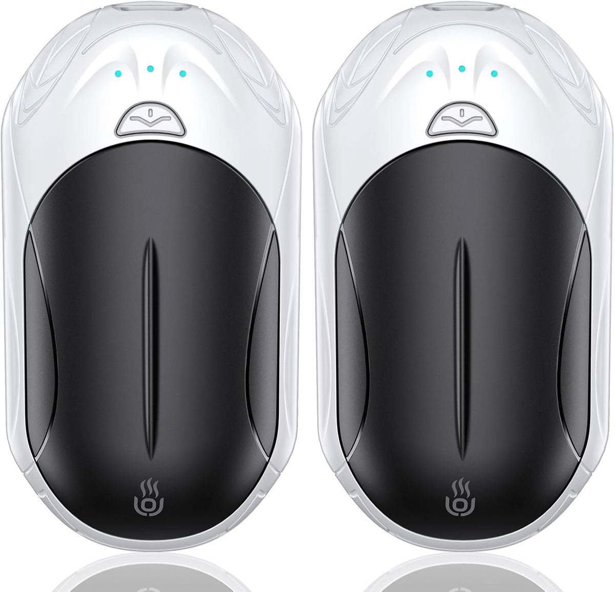 2-Pack Hand Warmer Rechargeable 6000mAh OUTJUT Portable Pocket Warmer Adjustable Heating Modes，USB Electric Split Rechargeable Hand Warmer Suitable for Outdoor Sports, Camping, for Reno Patients