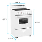 Avanti 20-Inch Freestanding Electric Range with Ceramic Glass Cooktop, in Black (CERU200P1B)