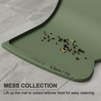 OHMO Silicone Cat Food Mat for Food&Water Bowls, 46x25cm, Honey