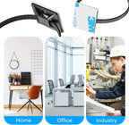 3/4" Strong Back-Glue Self Adhesive White Cable Zip Tie Mounts 100pcs with 8" Ties, Screws, Outdoor Sticky Wire Fasteners Cable Clips Management Anchors Organizer Holders Squares