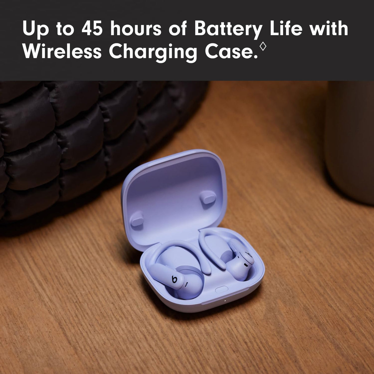 Beats Powerbeats Pro 2 - Wireless Noise Cancelling Workout Earbuds with Secure- Fit Earhooks, Up to 45-Hour Battery with Charging Case, Sweat & Water Resistant, Heart Rate Monitoring - Jet Black