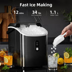 Antarctic Star Nugget Ice Maker Countertop with Soft Chewable Ice