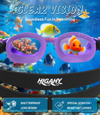 Kids Swimming Goggles for Boys & Girls Aged 6-14, Anti-Fog