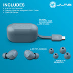 JLab Go Air Pop+ Earbuds, Dual Connect, EQ3 Sound, Black