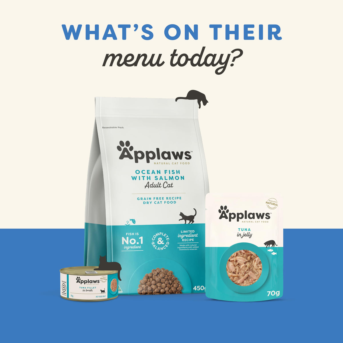 Applaws Tuna and Seabream Pouch, Broth, 70 g