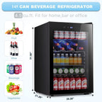 Antarctic Star 12 Bottle 48 Can Beverage Refrigerator Cooler - Mini Fridge Glass Door for Beer Soda Drinks or Wine,Freestanding Beverage Fridge for Home and Bar with Adjustable Shelving, 1.3 Cu. Ft.