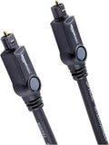 Amazon Basics Toslink Digital Optical Audio Fiber Optic Cable, Multi-Channel, for Sound Bar, Audio System, Home Theatre, Game Console, Blu-Ray Player, Gold-Plated Connectors, 6 Foot, Black