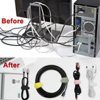 24Pcs Silicone Cable Ties, Cord Organizer Cable Management-Multi