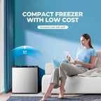 Electactic 3.2 Cu.ft Small Freezer, Mini Upright Freezer, White