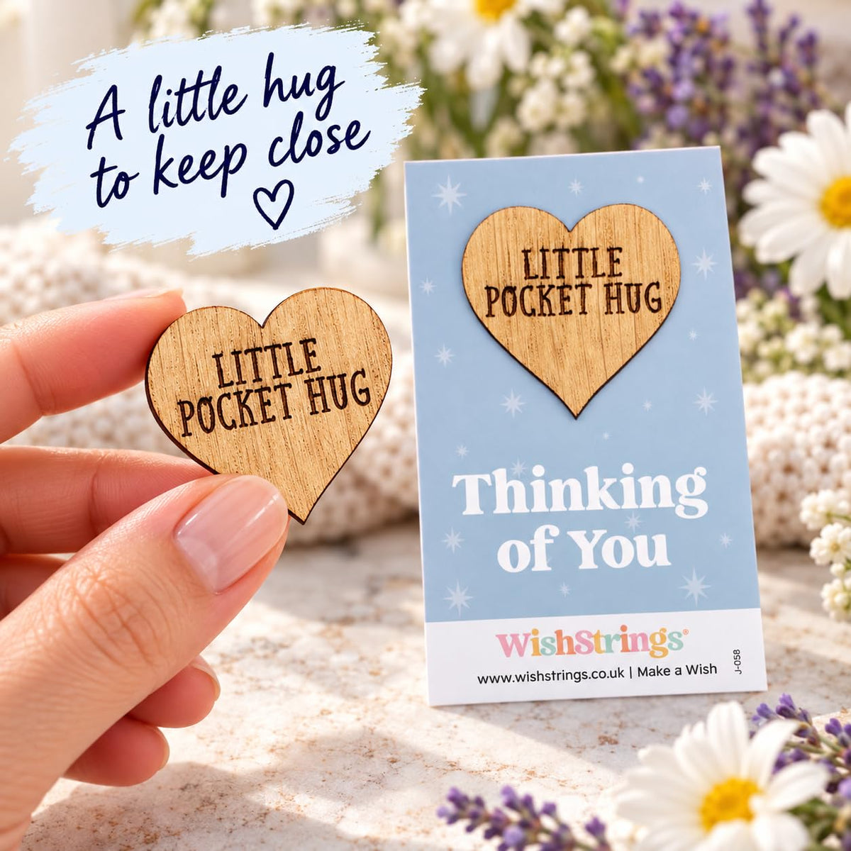 WishStrings Pocket Hug, Little Hug Gifts, Thinking of You Card