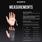 BEAR GRIP Gym Gloves for Men & Women – Open Workout Gloves with Adjustable Wrist Wraps, Breathable Silicone Grip Design for Weightlifting, Bodybuilding, Powerlifting & Calisthenics