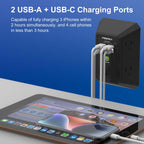 Multi Plug Wall Outlet Night Light, POWRUI 6 Outlet Extender & 3 USB Ports