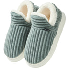 Misolin Slippers Women Clouds Bootie Corduroy Memory Foam Warm House Shoes