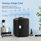 Antarctic Star Compact Refrigerator, Portable Mini Fridge, Skin Care 4L Capacity/6 Cans, for Bedroom, Car, Office & Dorm, Small Cooler for Cosmetics, Beverage and Food, White