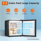 Kismile Small Freezer Upright, 3.0 Cu.ft Mini Freezer, Stainless Steel